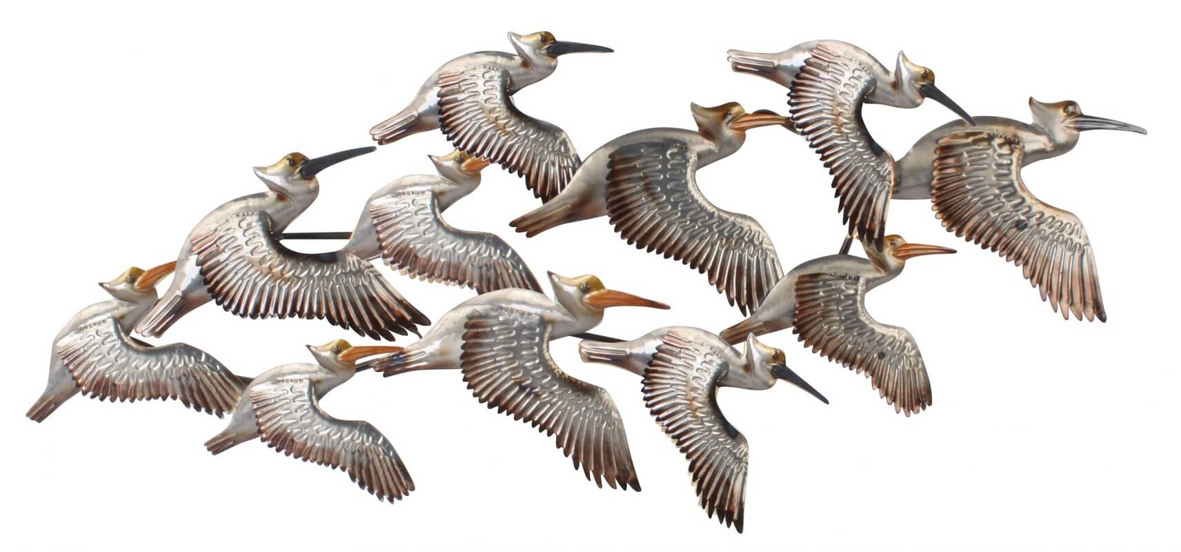 Wanddecoratie pelikanen van metaal Top Merken Winkel